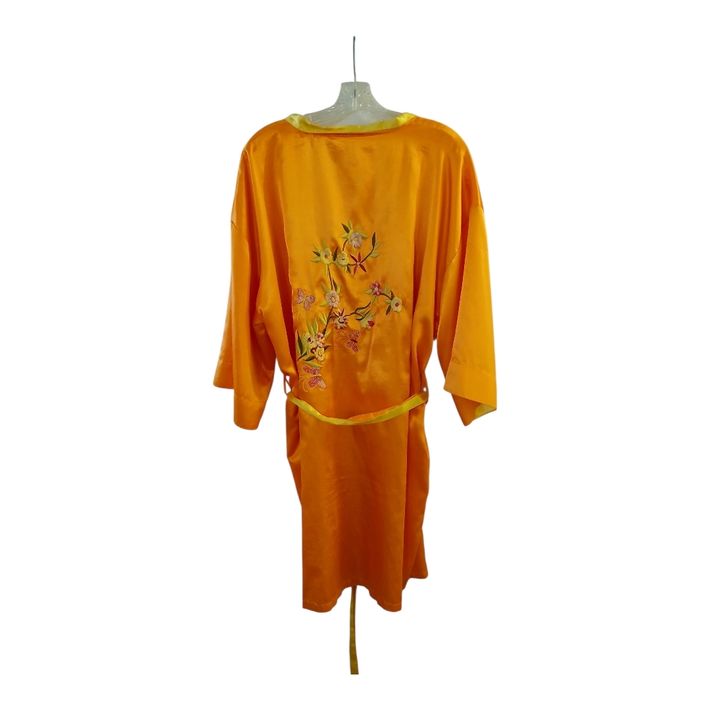 Kimono Robe with Floral Embroidery